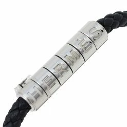 Hermes Hermès Black Braided Leather Goliath Code Bracelet For Men 11 Hermes Hermès Black Braided Leather Goliath Code Bracelet For Men -Deals Hermes Store luxury men hermes used accessories p402202 005