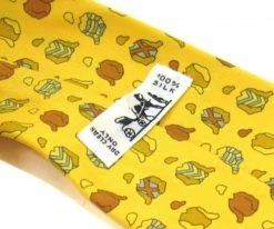 Hermes Yellow Jacket And Cap Print Silk Tie For Men -Deals Hermes Store luxury men hermes used accessories p41066 003
