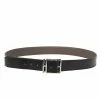 Hermes Black/Etain Box And Togo Leather Nathan Belt 95CM For Men
