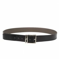 Hermes Black/Etain Box And Togo Leather Nathan Belt 95CM For Men