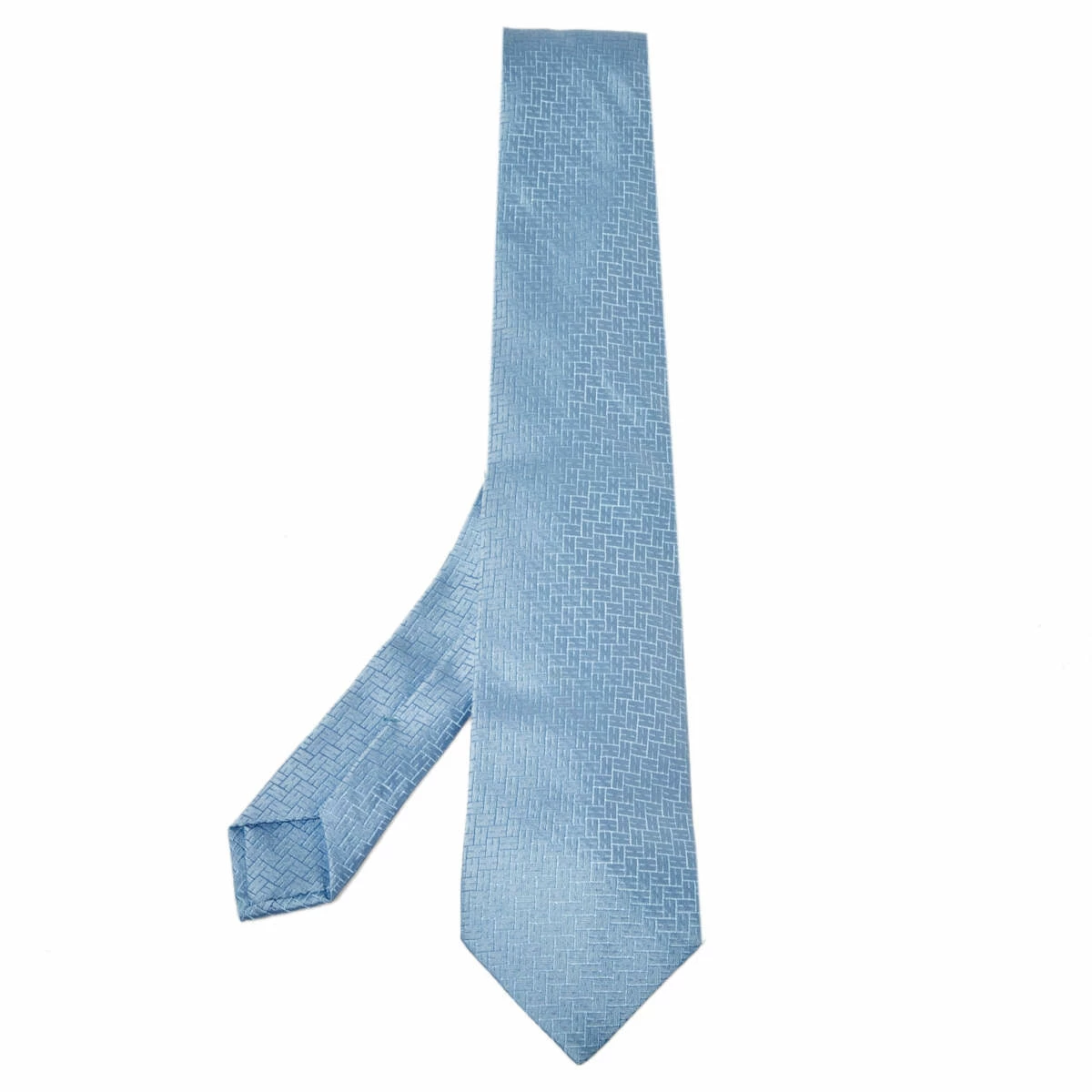 Hermes Hermès Blue Faconnee H 24 Silk Tie For Men 3 Hermes Hermès Blue Faconnee H 24 Silk Tie For Men