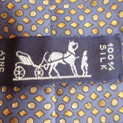Hermes Blue Polka Dot Printed Silk Tie For Men -Deals Hermes Store luxury men hermes used accessories p43132 005