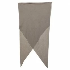 Hermes Grey Cashmere Silk Ribbed Knit Wrap For Men