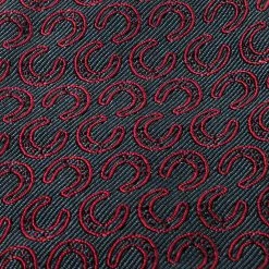 Hermes Hermès Grey & Red Horseshoe Patterned Silk Bow Tie For Men -Deals Hermes Store luxury men hermes used accessories p446185 006