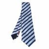 Hermes Navy Blue Striped Silk Tie For Men -Deals Hermes Store luxury men hermes used accessories p447051 001
