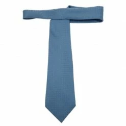 Hermes Light Blue H Logo Silk Tie For Men -Deals Hermes Store luxury men hermes used accessories p45055 003