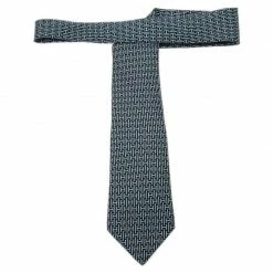 Hermes Blue H Logo Silk Tie For Men -Deals Hermes Store luxury men hermes used accessories p45056 003