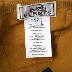 Hermes Cream Logo Detail Cotton Serena Cap Size 57 For Men -Deals Hermes Store luxury men hermes used accessories p457200 002