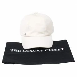 Hermes Cream Logo Detail Cotton Serena Cap Size 57 For Men -Deals Hermes Store luxury men hermes used accessories p457200 005