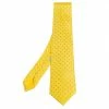 Hermes Yellow H Tonneau Print Silk Tie For Men