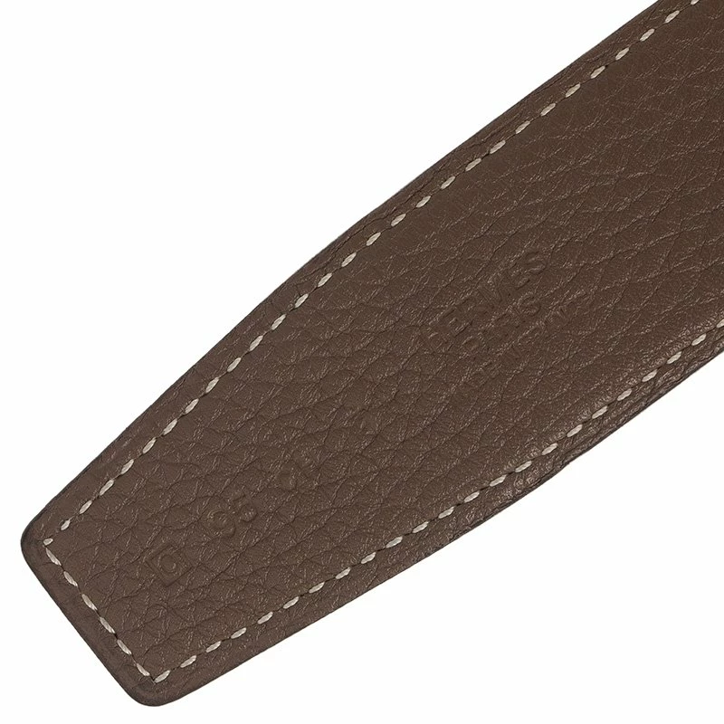 Hermes Black/Grey Leather Reversible H Buckle Belt 95 CM For Men 7 Hermes Black/Grey Leather Reversible H Buckle Belt 95 CM For Men - Image 5