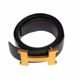 Hermes Hermès Graphite/Noir Chamonix Leather Constance Reversible Belt 105 CM For Men -Deals Hermes Store luxury men hermes used accessories p475497 005