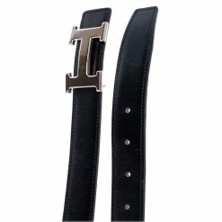 Hermes Hermès Noir/Gold Box And Togo Leather H Buckle Reversible Belt 110 CM For Men -Deals Hermes Store luxury men hermes used accessories p477077 003