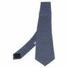 Hermes Hermès Grey & Blue Printed Silk Tie For Men -Deals Hermes Store luxury men hermes used accessories p482937 004
