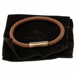 Hermes Hermès Brown Leather Gold Plated Goliath Bracelet For Men 15 Hermes Hermès Brown Leather Gold Plated Goliath Bracelet For Men -Deals Hermes Store luxury men hermes used accessories p488476 006