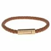Hermes Hermès Brown Leather Gold Plated Goliath Bracelet For Men -Deals Hermes Store luxury men hermes used accessories p488476 008