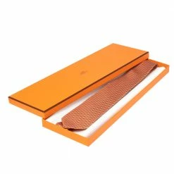 Hermes Hermès Orange 7 H Equilibre Silk Tie For Men -Deals Hermes Store luxury men hermes used accessories p503823 007