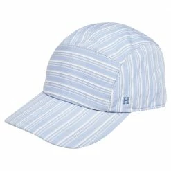 Hermes Blue Striped Cotton Baseball Cap (59) For Men