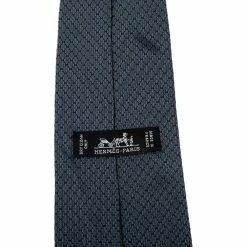 Hermes Blue Diamond Patterned Silk Jacquard Tie For Men 8 Hermes Blue Diamond Patterned Silk Jacquard Tie For Men -Deals Hermes Store luxury men hermes used accessories p507790 003