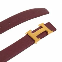 Hermes Rogue H/Noir Togo And Box Leather H Reversible Buckle Belt 100CM For Men -Deals Hermes Store luxury men hermes used accessories p509273 002