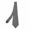 Hermes Hermès Grey Chaine D'Ancre Print Silk Tie For Men -Deals Hermes Store luxury men hermes used accessories p510196 001