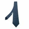 Hermes Hermès Blue Stirrup Print Silk Traditional Tie For Men -Deals Hermes Store luxury men hermes used accessories p510197 001