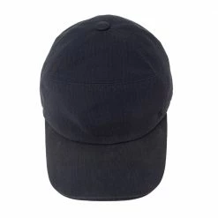 Hermes Navy Blue Embroidered H Cotton Cap (57) For Men -Deals Hermes Store luxury men hermes used accessories p512060 002