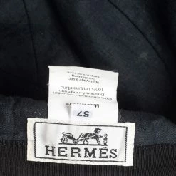 Hermes Navy Blue Embroidered H Cotton Cap (57) For Men -Deals Hermes Store luxury men hermes used accessories p512060 009