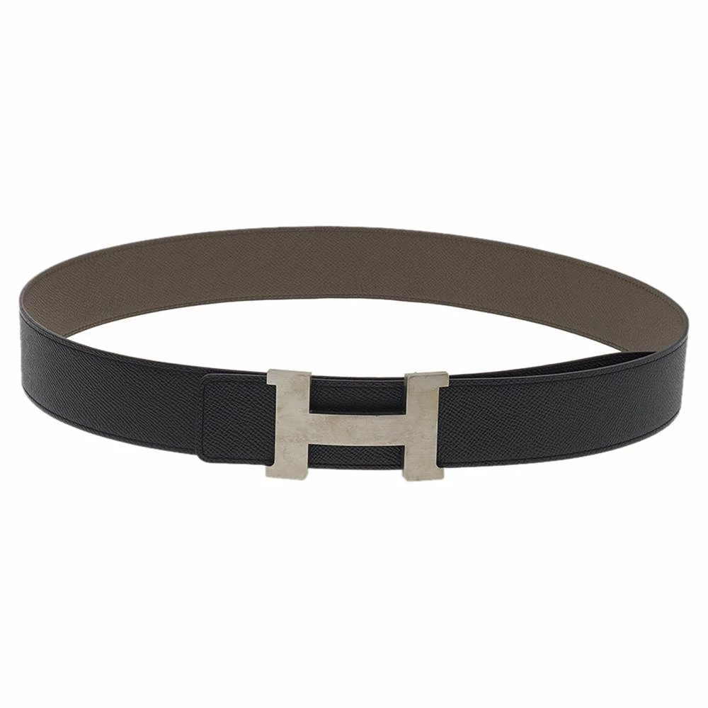 Hermes Noir/Etain Epsom And Noir/Ebene Box Constance Buckle Belt 100CM & 95 CM For Men 4 Hermes Noir/Etain Epsom And Noir/Ebene Box Constance Buckle Belt 100CM & 95 CM For Men - Image 2