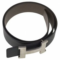 Hermes Noir/Etain Epsom And Noir/Ebene Box Constance Buckle Belt 100CM & 95 CM For Men 13 Hermes Noir/Etain Epsom And Noir/Ebene Box Constance Buckle Belt 100CM & 95 CM For Men -Deals Hermes Store luxury men hermes used accessories p518506 006