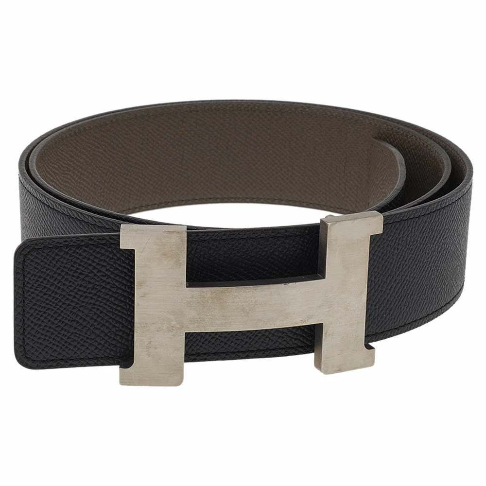 Hermes Noir/Etain Epsom And Noir/Ebene Box Constance Buckle Belt 100CM & 95 CM For Men 5 Hermes Noir/Etain Epsom And Noir/Ebene Box Constance Buckle Belt 100CM & 95 CM For Men - Image 3