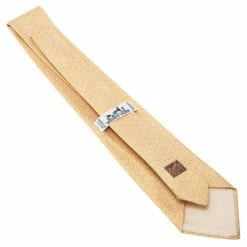 Hermes Yellow Silk Printed Tie For Men -Deals Hermes Store luxury men hermes used accessories p52999 004