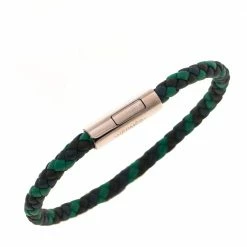 Hermes Hermès Multicolor Braided Leather Goliath Bracelet For Men