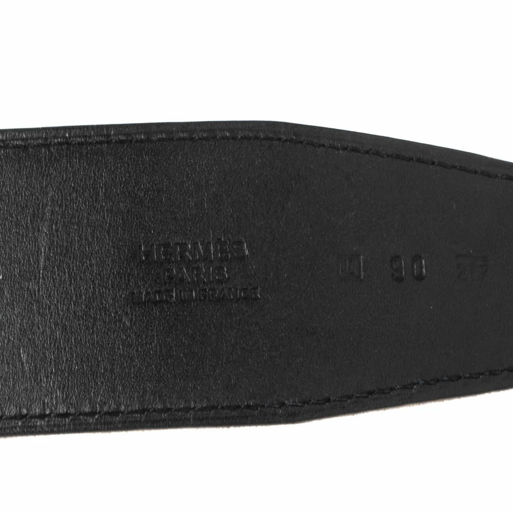 Hermes Black/White Epsom And Box Leather Palladium Hardware Constance Reversible Belt 90CM For Men 8 Hermes Black/White Epsom And Box Leather Palladium Hardware Constance Reversible Belt 90CM For Men - Image 6