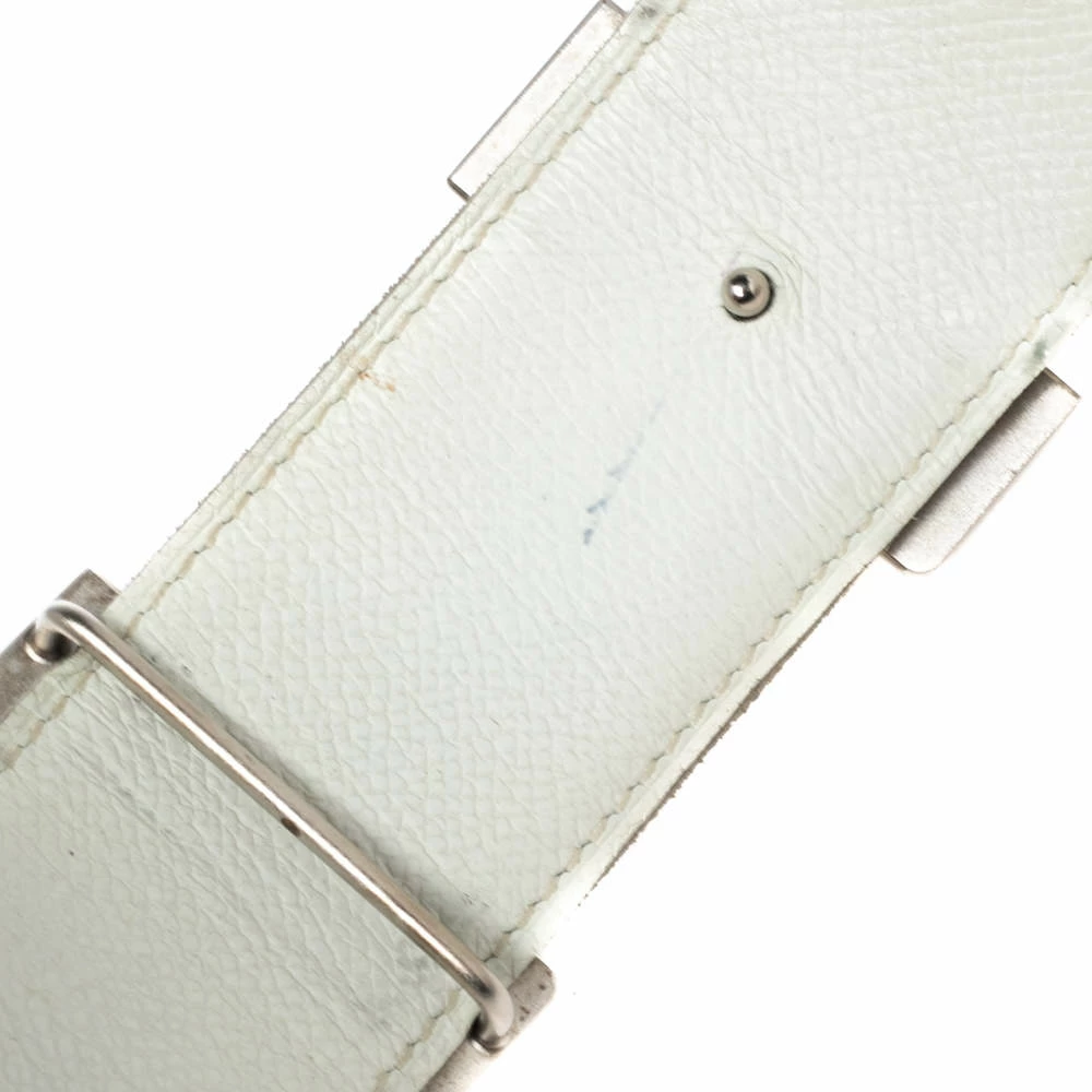 Hermes Black/White Epsom And Box Leather Palladium Hardware Constance Reversible Belt 90CM For Men 9 Hermes Black/White Epsom And Box Leather Palladium Hardware Constance Reversible Belt 90CM For Men - Image 7