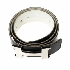 Hermes Black/White Epsom And Box Leather Palladium Hardware Constance Reversible Belt 90CM For Men 12 Hermes Black/White Epsom And Box Leather Palladium Hardware Constance Reversible Belt 90CM For Men -Deals Hermes Store luxury men hermes used accessories p564812 009
