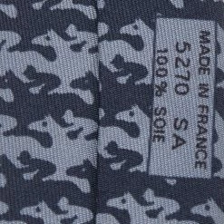 Hermes Hermès Grey Patterned Silk Traditional Tie For Men -Deals Hermes Store luxury men hermes used accessories p577646 004