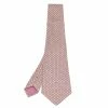 Hermes Pink Geometric Circles Patterned Silk Tie For Men -Deals Hermes Store luxury men hermes used accessories p577664 001