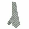 Hermes Green Diagonal Striped Horsebit Printed Silk Tie For Men -Deals Hermes Store luxury men hermes used accessories p577666 001