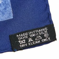 Hermes Hermès Blue La Voie Lactee Silk Gavroche Scarf For Men -Deals Hermes Store luxury men hermes used accessories p586302 006
