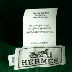 Hermes Green Cotton H Embroidered Funky Fedora Hat Size 58 For Men -Deals Hermes Store luxury men hermes used accessories p589061 002