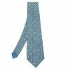 Hermes Blue H Logo Print Silk Tie For Men -Deals Hermes Store luxury men hermes used accessories p589594 001