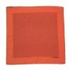 Hermes Orange Chaine D'Ancre Silk Pocket Square For Men