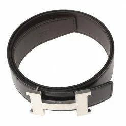 Hermes Black/Moka Box And Swift Leather Constance Reversible Belt 100CM For Men 11 Hermes Black/Moka Box And Swift Leather Constance Reversible Belt 100CM For Men -Deals Hermes Store luxury men hermes used accessories p592417 005