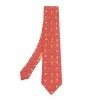 Hermes Orange Pegasus Printed Silk Tie For Men -Deals Hermes Store luxury men hermes used accessories p593953 001