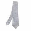 Hermes Grey Diamond Patterned Silk Jacquard Tie For Men