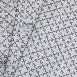 Hermes Grey Diamond Patterned Silk Jacquard Tie For Men -Deals Hermes Store luxury men hermes used accessories p593962 002