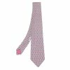 Hermes Pink H Patterned Silk Tie For Men -Deals Hermes Store luxury men hermes used accessories p593969 001