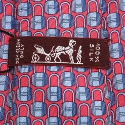 Hermes Dark Pink Padlocks Printed Silk Tie For Men 9 Hermes Dark Pink Padlocks Printed Silk Tie For Men -Deals Hermes Store luxury men hermes used accessories p593979 004