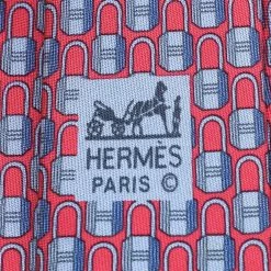 Hermes Dark Pink Padlocks Printed Silk Tie For Men 8 Hermes Dark Pink Padlocks Printed Silk Tie For Men -Deals Hermes Store luxury men hermes used accessories p593979 005